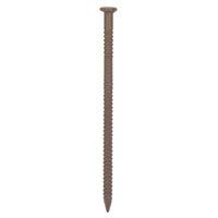 ProSource NTP-091-PS Panel Nail, 15D, 1-5/8 in L, Steel, Painted, Flat Head, Ring Shank, Dark Oak, 171 lb