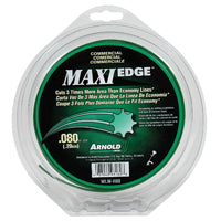 ARNOLD Maxi Edge WLM-H80 Trimmer Line, 0.08 in Dia, 140 ft L, Polymer, Green