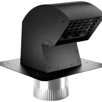 Imperial VT0640 Roof Vent Cap, 4 in Connection, Steel, Black, Galvanized