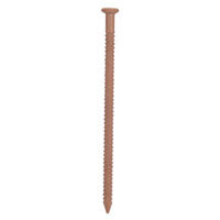 ProSource NTP-161-PS Panel Nail, 15D, 1-5/8 in L, Steel, Painted, Flat Head, Ring Shank, Brown