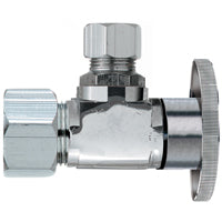 Plumb Pak PP61PCLF Shut-Off Valve, 5/8 x 3/8 in Connection, Compression, Brass Body