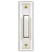 Heath Zenith SL-715-1-02 Wired Door Chime Push Button, White with White Lighted Center Bar SL-315-1-00