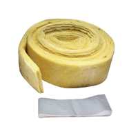 M-D 04937 Pipe Insulation Wrap, 25 ft L, 1/2 in Thick, Fiberglass, Yellow