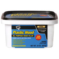 DAP Plastic Wood 00525 Wood Filler, Paste, Musty, Natural, 32 oz
