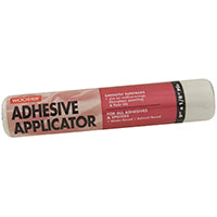 WOOSTER R245-9 Adhesive Applicator, 1/8 in Thick Nap, 9 in L, Fabric Cover, White