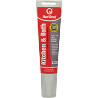 Red Devil 0883 Silicone Sealant, White, 24 hr Curing, -60 to 400 deg F, 2.8 oz Tube