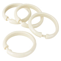 Simple Spaces SD-ORING-B3L Shower Curtain Ring, Plastic, Beige, 1 cm W, 2-3/8 in H