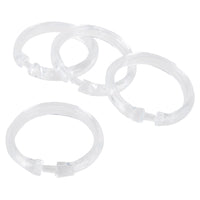 Simple Spaces SD-ORING-C3L Shower Curtain Ring, Plastic, Clear, 1 cm W, 2-1/2 in H