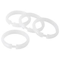 Simple Spaces SD-ORING-F3L Shower Curtain Ring, Plastic, Frosted, 1 cm W, 2-3/8 in H