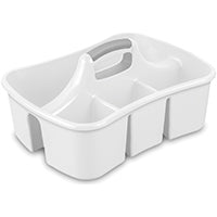 Sterilite 15888006 Storage Caddy, Plastic, White, 13-1/4 in OAW, 8-7/8 in OAH