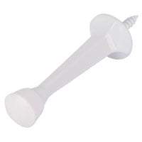 Prosource CL-208P-WH-PS Heavy-Duty Rigid Door Stop, 1 in Dia Base, 3 in Projection, Die-Cast Zinc & Plastic, White