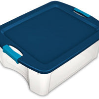 Sterilite 14449606 Carry Tote, Plastic, Clear, 23-5/8 in L, 18-5/8 in W, 9-1/4 in H