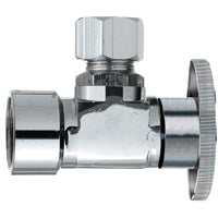 Plumb Pak PP20051LF Shut-Off Valve, 1/2 x 3/8 in Connection, FIP x Compression, Brass Body
