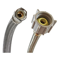 FLUIDMASTER B1T20 Toilet Connector, 3/8 in Inlet, Compression Inlet, 7/8 in Outlet, Ballcock Outlet, 20 in L