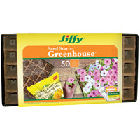 Jiffy TS50HST-16 Peat Strip, 22 in L Tray, 11 in W Tray, 50 -Cell, Plastic
