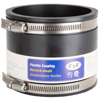 ProSource FC56-44 Coupling, 4 in, PVC, Black