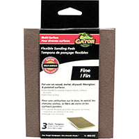 Gator 4643 Sanding Pad, 5-1/2 in L, 4-1/2 in W, 180 Grit, Fine, Aluminum Oxide Abrasive