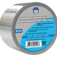 IPG 9503 Foil Tape with Liner, 50 yd L, 3 in W, Aluminum Backing