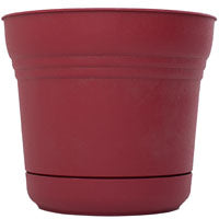 Bloem SP0713 Saturn Planter w/Saucer 7" Burnt Red, 7"