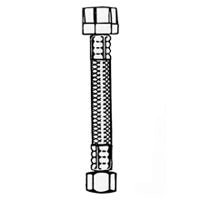 Plumb Pak EZ Series PP23854 Toilet Supply Tube, 3/8 in Inlet, Flare Inlet, 7/8 in Outlet, Ballcock Outlet, 12 in L