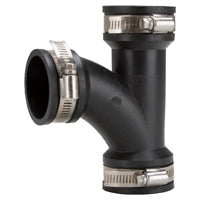 ProSource QT-150 Flexible Pipe Tee, PVC, Black