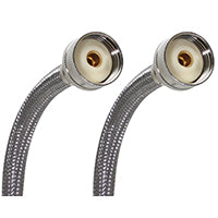 FLUIDMASTER 9WM72 Washing Machine Discharge Hose, 3/4 in ID, 72 in L, Female, Stainless Steel