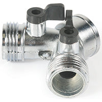 CAMCO 20113 Shut-Off Valve, Male x Male, Metal, Silver