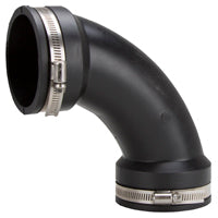 ProSource QL-300 Qwik Pipe Elbow, 3 in, 90 deg Angle, PVC, Black