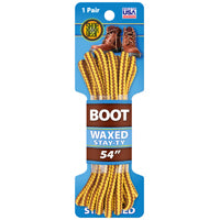 Shoe Gear 1N311-04 Boot Lace, Round, Brown/Gold, 54 in L