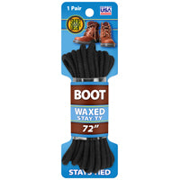 Shoe Gear 1N311-32 Boot Lace, Round, Black, 72 in L