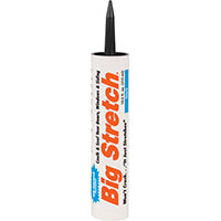 Big Stretch 10004 Acrylic Caulk, Black, -30 to 250 deg F, 10.5 oz Cartridge