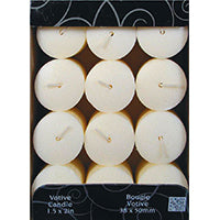 Candle Lite 1276570 1.5" x 2" Creamy Vanilla Swirl Votive Candles - Quantity 24 (24-Pack)