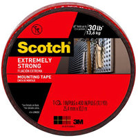 Scotch 414-LONG-DC Extreme Mounting Tape, 400 in L, 1 in W, Black