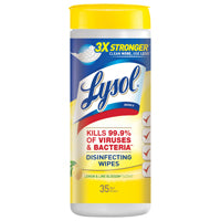 Lysol 1920081145 Disinfecting Wipes Can, Lemon Lime Blossom, Clear