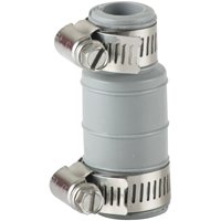 ProSource DWC-100 Dishwasher Connector with Clamp, 3/4 x 1 in, Hose Clamp, PVC, Gray