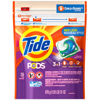 Tide 93127 Laundry Detergent, 35 CT, Liquid, Spring Meadow