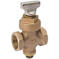 Southland 105-904NL Stop and Drain Valve, 3/4 in Connection, FPT x FPT, Brass Body