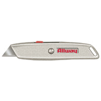 Allway Tools Retractable Utility Knife with 3 Blades and Delrin Slider RK4