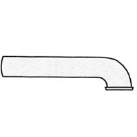 Plumb Pak PP66-13W Wall Tube, 1-1/2 in, 7 in L, Slip-Joint, Plastic, White