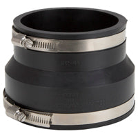 ProSource KJ-001 Coupling, 4 x 4 in, PVC, Black