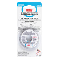 Oatey 53016 Rosin Core Solder, 1/4 lb Carded, Solid, Silver, 361 to 460 deg F Melting Point