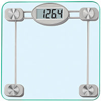 Taylor 75274192 Bathroom Scale, 400 lb Capacity, LCD Display, Metal Housing Material, Clear, 13.38 in OAW, 13.41 in OAD