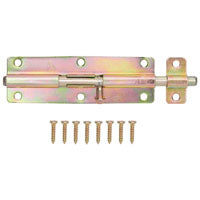 ProSource 20474CZB-PS Barrel Bolt, 0.31 Dia in Bolt Head, 6 in L Bolt, Steel, Satin Brass Tone