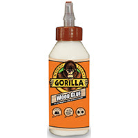 Gorilla 6200002 Wood Glue, Light Tan, 8 oz Bottle