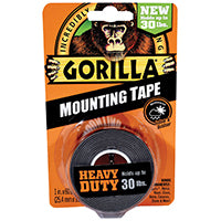 Gorilla 6055002 Mounting Tape, 60 in L, 1 in W, Black