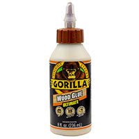 Gorilla 104404 Extra Strength Glue, Natural Wood, 8 oz Bottle