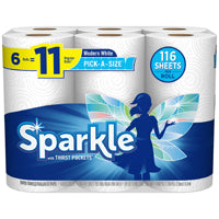 Sparkle 22130 Paper Towel, 696 in L, 11 in W, 2-Ply
