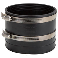 ProSource KJ-007 Coupling, 4 in, Socket, PVC, Black