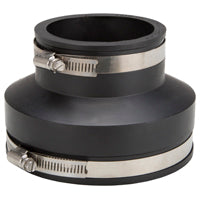 ProSource KJ-008 Coupling, 4 x 3 in, PVC, Black