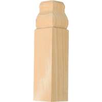 Waddell IBTB52 Trim Block Moulding, 6-1/2 in L, 1-1/8 in W, 1-1/8 in Thick, Pine Wood